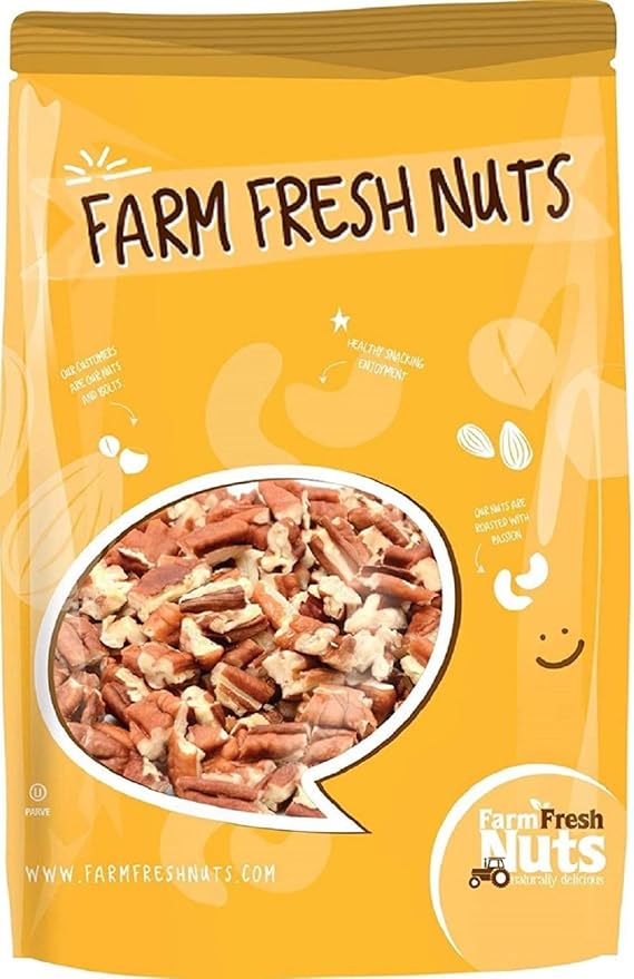 Shelled & Raw Chopped Georgia Pecans (2 Lbs) - Handpicked for Freshness & Quality - Bag of Southern
