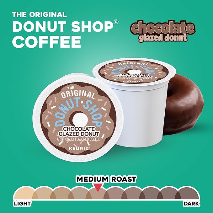 The Original Donut Shop Coffee Chocolate Glazed Donut Keurig Single-Serve K-Cup Pods, Medium Roast