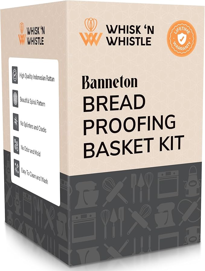 Trailblaze Banneton Bread Proofing Basket Set ??Complete Sourdough Bread Baking Supplies