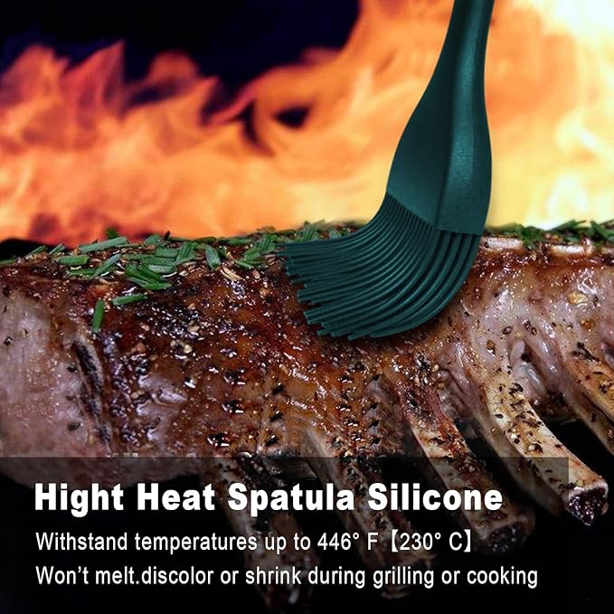 Walfos Silicone Basting Pastry Brush, 2 Size Pastry Brush Set, Perfect for BBQ Grill Kitchen