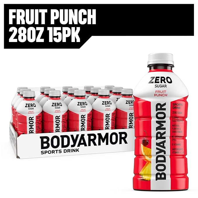 BODYARMOR ZERO Sugar Fruit Punch, Sugar Free Sports Drink - Low-Calorie Hydration - Natural Flavors