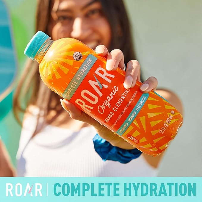 Roar Organic Electrolyte Infusions - USDA Organic - Mango Clementine - with Antioxidants, B