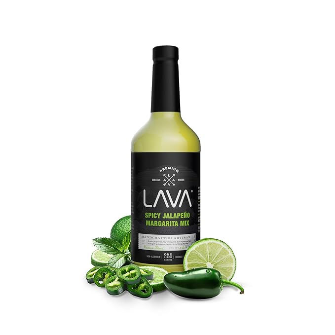 (3 Pack) LAVA Premium Margarita Mix Variety Pack Comes with Spicy Jalapeno, Skinny Margarita, &