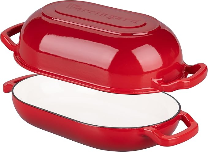 Enameled Cast Iron Sourdough Bread Oven, Dutch Oven, Loaf Cast Iron Bread Pan for Homemade Bread