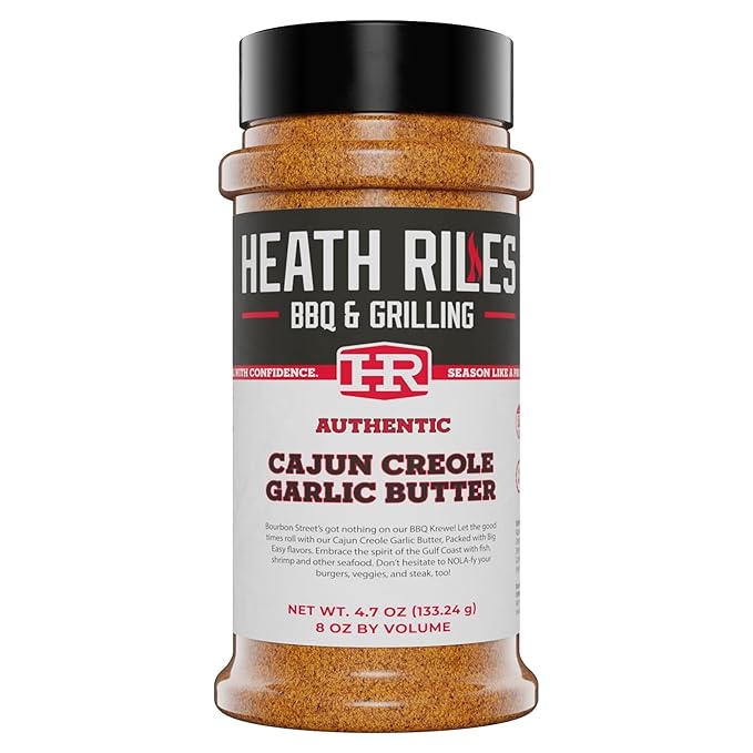 Heath Riles Cajun Seasoning Rub, Cajun-Creole, Louisiana Inspired Cajun Spice & Heat, Champion
