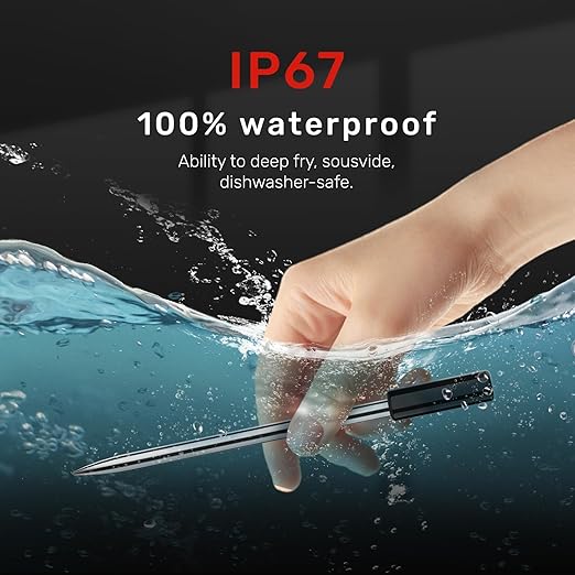 Pro Smart WiFi Wireless Meat Thermometer, Unlimited Range, Improved Stability, Ultra-Thin Probe