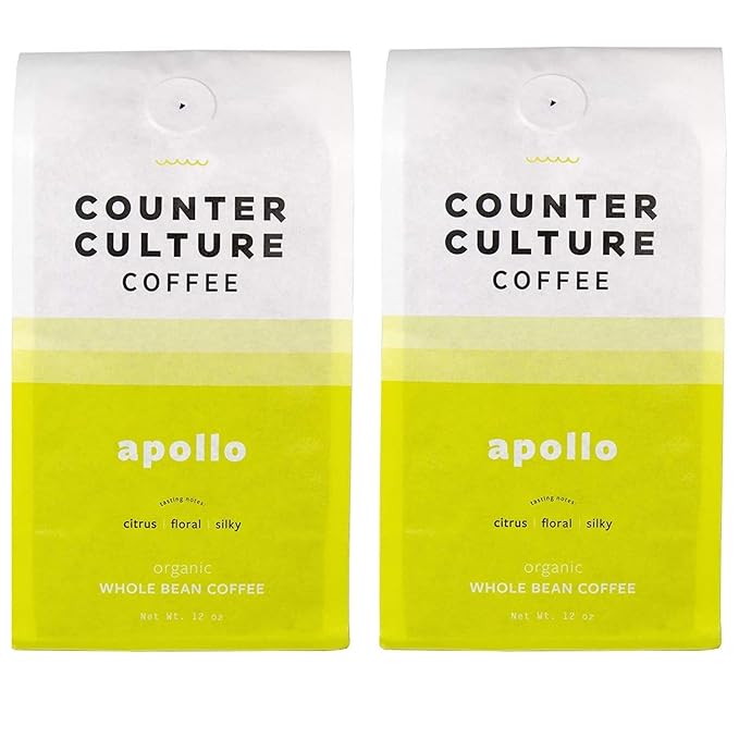 Counter Culture Coffee - Fresh Roasted Certified Organic Whole Bean Coffee (Kosher) (Apollo Double