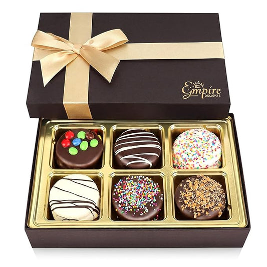 Brew & Bite Chocolate-Covered Cookie Basket, 6 Count