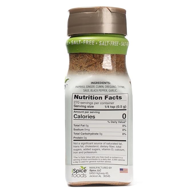 iSpice - Salt-Free | Sugar free | 100% Fat Free Pure Wellness Seafood Super Spice Blend | All