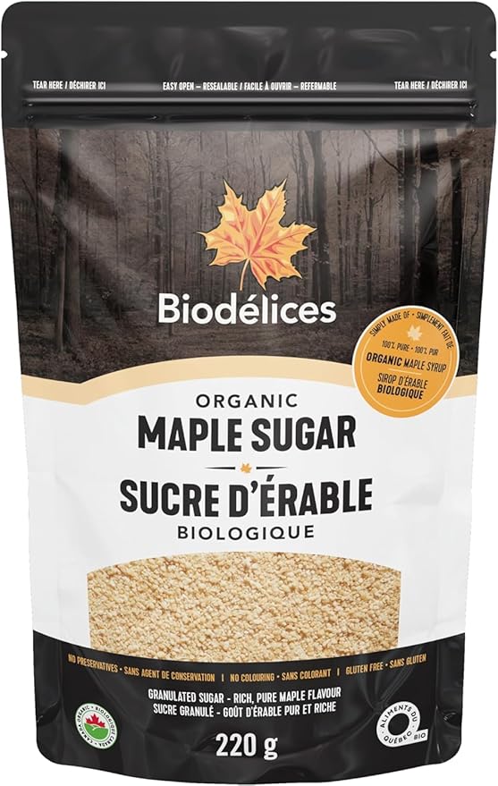 Biodelices Pure Maple Granulated Sugar, 220g