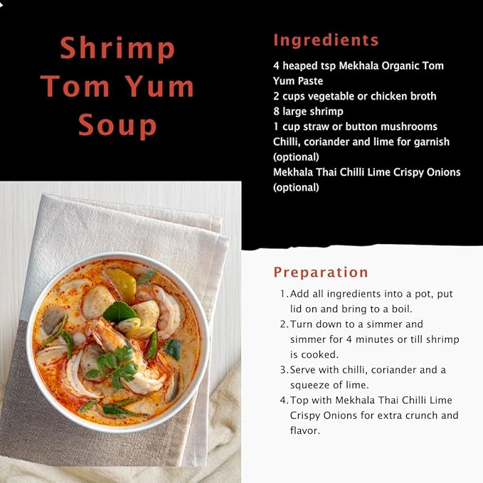 Mekhala Organic Thai Tom Yum Asian Cooking Paste. VEGAN. GLUTEN-FREE. Versatile. Medium Heat