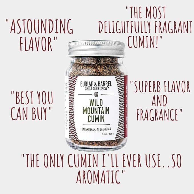 Burlap & Barrel Wild Mountain Cumin ??Savory, Aromatic, and Bright Umami Flavor ??Whole & Ground