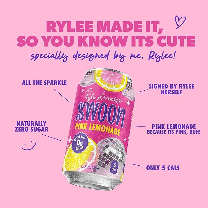 Swoon Pink Lemonade - Low Carb, Paleo-Friendly, Gluten-Free Keto Drink - Sugar Free Strawberry
