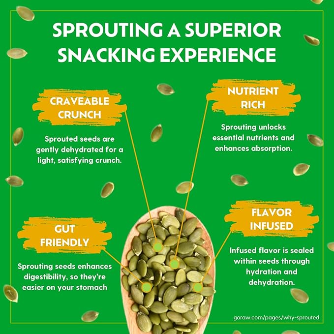 Go Raw Organic Sprouted Pumpkin & Sunflower Seeds, 10 oz, Sea Salted, Keto, Kosher, Superfood