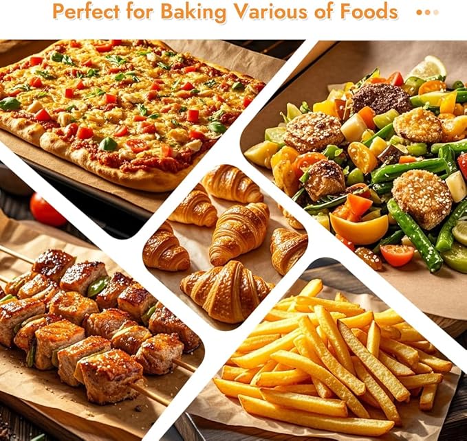 BYKITCHEN 12 x 16 Inch Parchment Paper Sheets, Non-Stick Precut Unbleached Baking Parchment Paper