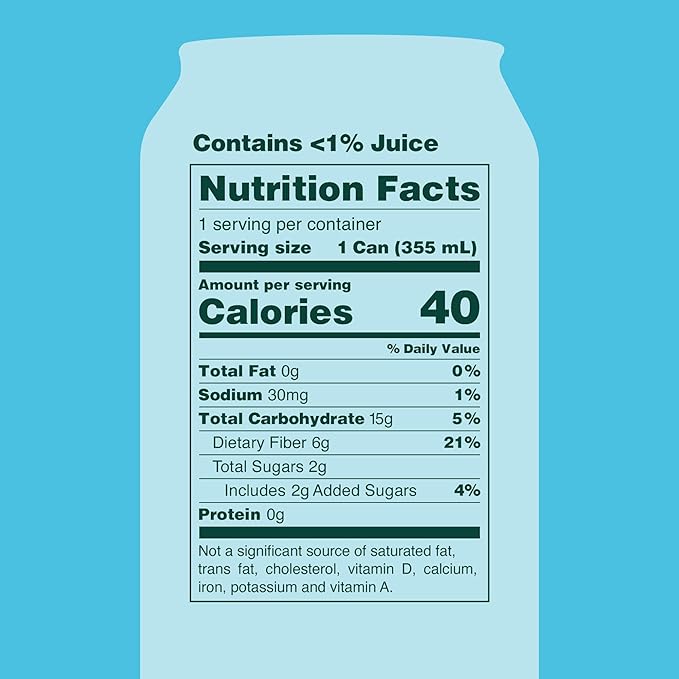 OLIPOP Prebiotic Soda Pop, Cream Soda, Pantry Pack Packed with Prebiotics, Fiber, and Botanicals