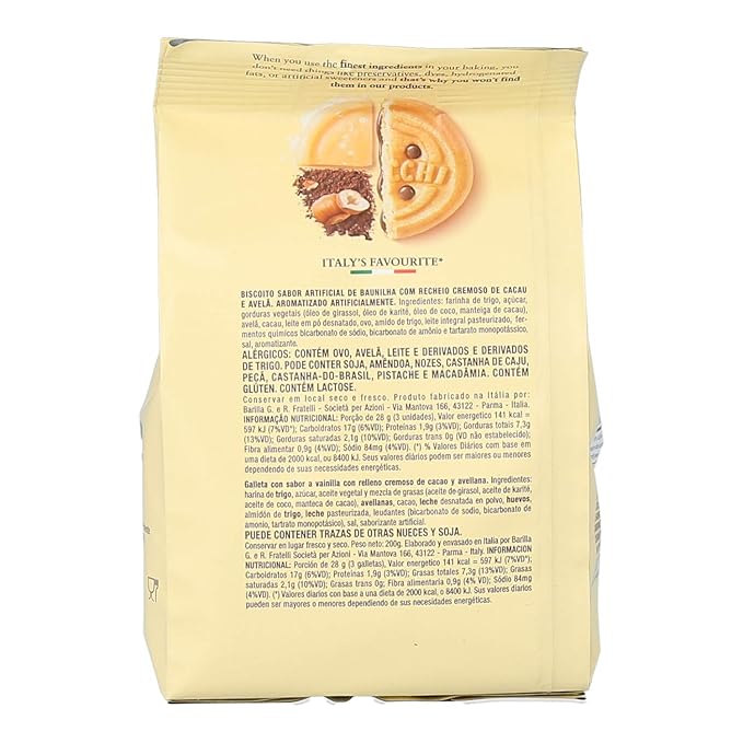Mulino Bianco Baiocchi Cookies ??Pack of 10 (7.05oz Bags) ??Authentic Italian Biscuits with