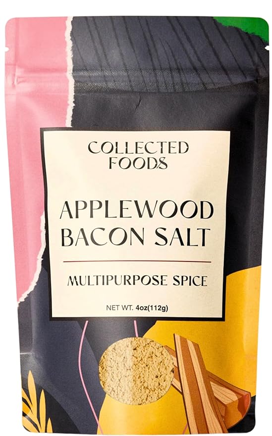 Collected Foods Premium Applewood Smoked Bacon Salt Seasoning – All-Natural, Gluten-Free, Vegan