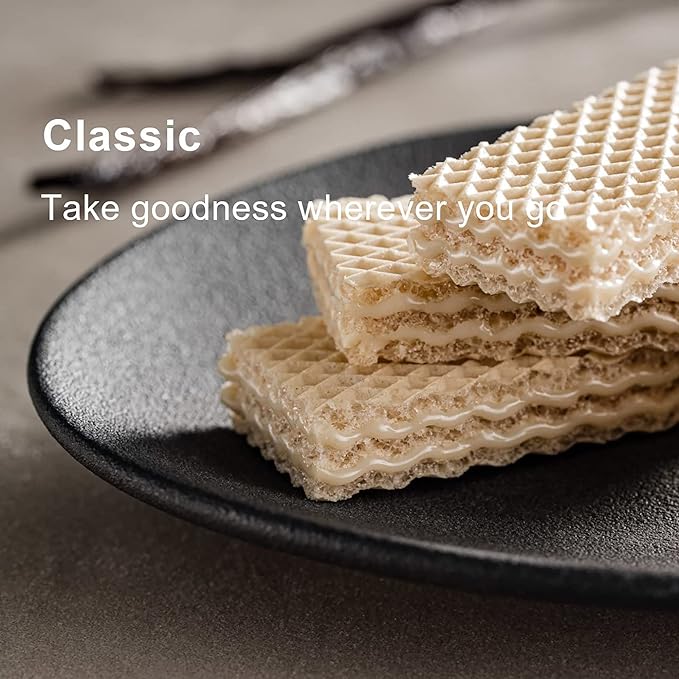 Loacker Classic Vanilla Wafers - Premium Crispy Vanilla Wafer Cookies with Cream Filling