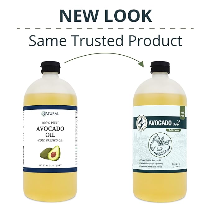 Zatural 100% Avocado Oil Pure Natural without Additives, Clean, Cold Pressed, Non-GMO, Vegan: For