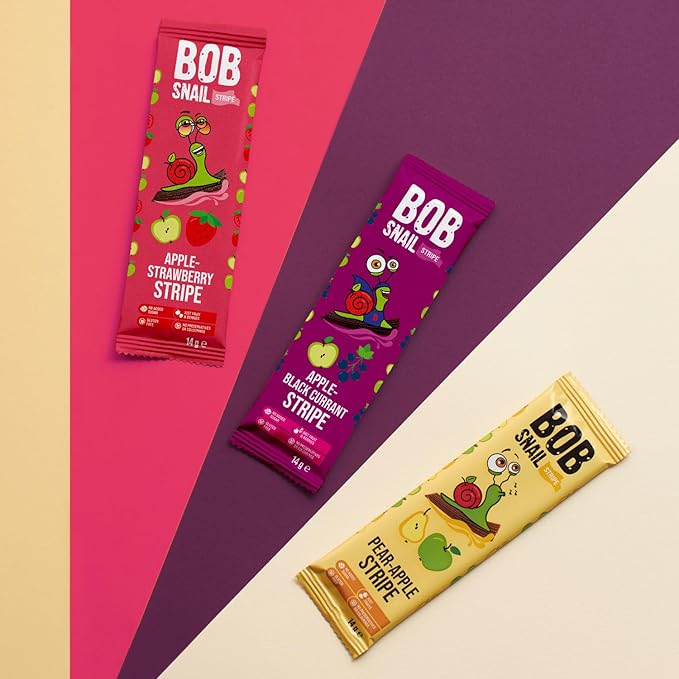 BOB SNAIL Healthy Organic Fruit Snacks for Kids and Adults??0 Organic Fruit Leather Snacks with