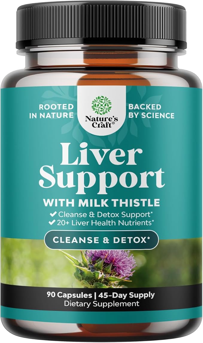 Liver Cleanse Detox & Repair 90 Capsules - Herbal Liver Support Milk Thistle Supplement - Silymarin