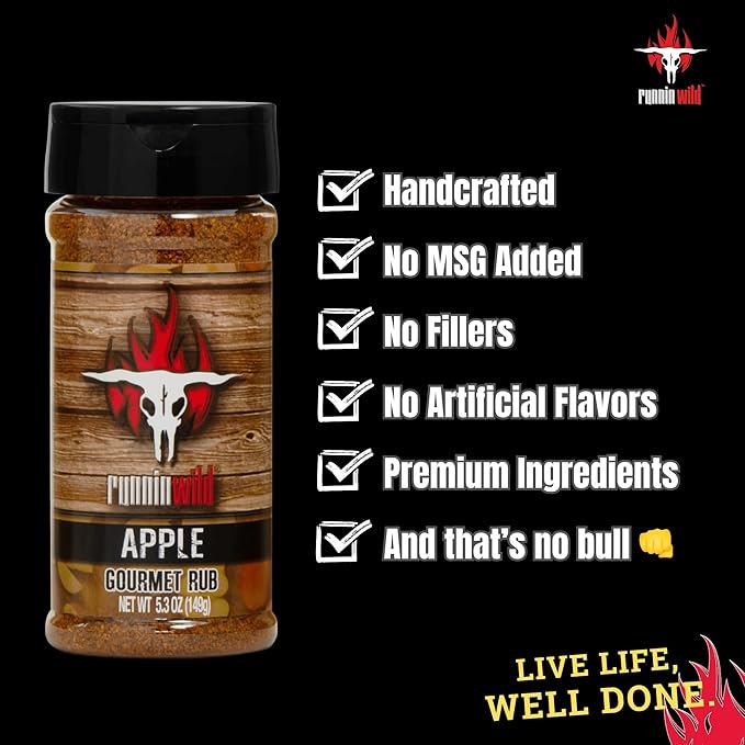 Gourmet Apple Rub | Premium Apple Spice Seasoning for Chicken, Turkey, Pork, Beef and More! | No