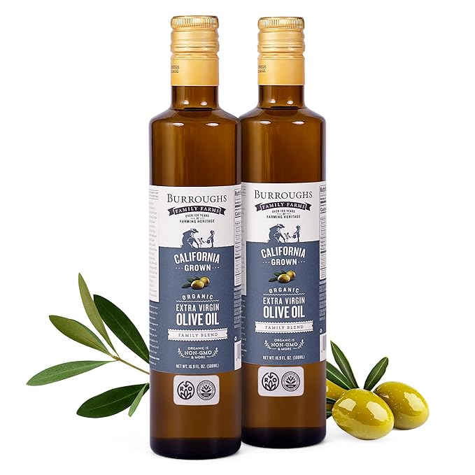 Burroughs Family Farms Premium Organic Extra Virgin Olive Oil ??Cold-Pressed California EVOO