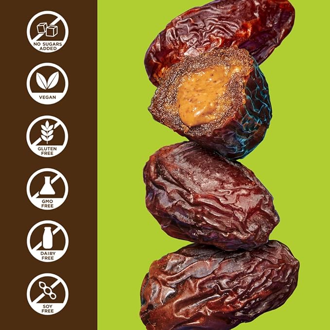 Realsy Filled Medjool Dates, Organic Dates with No Sugar Added, Gluten-Free, Vegan, All Natural