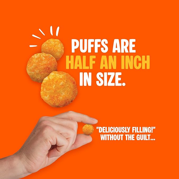 Twin Peaks Low Carb, Keto Friendly Protein Puffs, (Nacho Cheese), 2 Servings, 3 Pack (60g, 42g