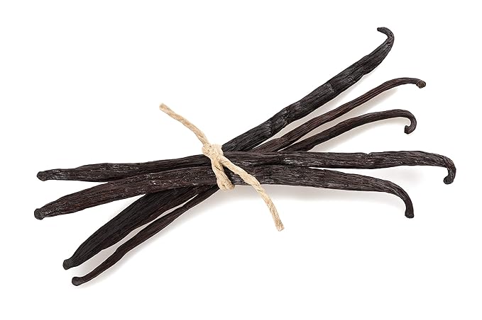5 Organic Madagascar Vanilla Beans - Whole Extract Grade B Pods for Baking, Homemade Extract