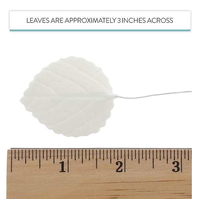 Global Sugar Art Hydrangea Leaves Sugar Cake Flowers Small White, 15 Count by Chef Alan Tetreault