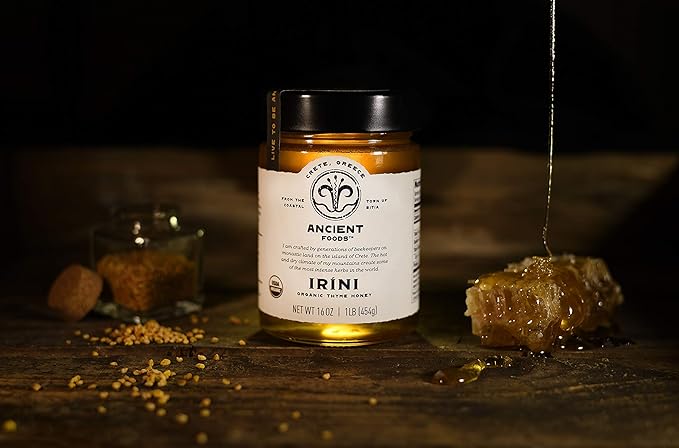 Thyme Honey by Ancient Foods - Organic Honey Raw Unfiltered Authentic Greek Honey from Greece |