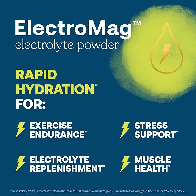 True Grace ElectroMag - 16 Stick Packs - Lemon Lime - Electrolyte Powder for Rapid Hydration