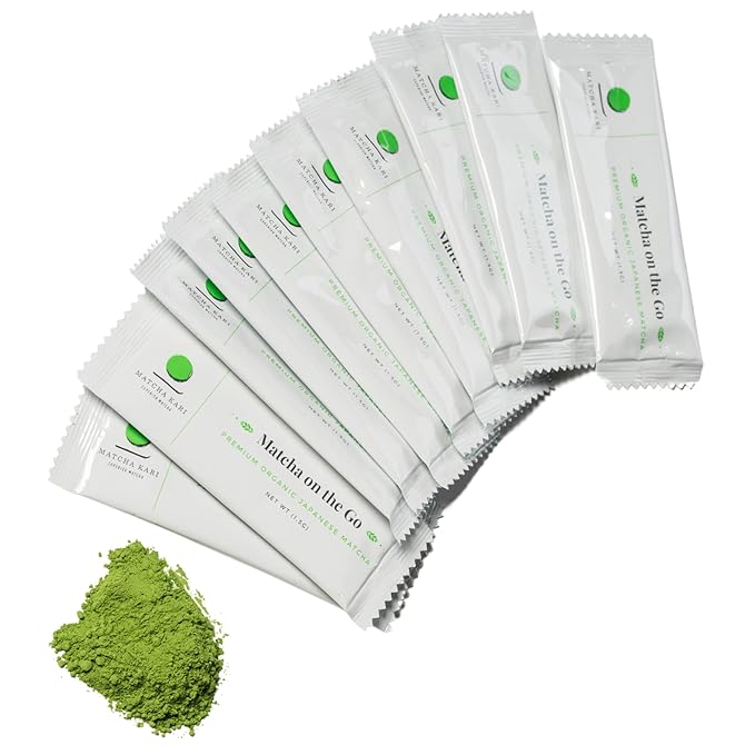Matcha Green Tea Powder Single Serving Sticks, Dr. Weil's Ceremonial Organic Matcha Powder Singles