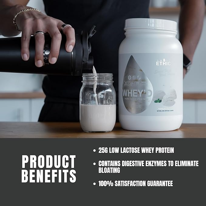 Whey'd Protein Powder, 25 G Whey Protein Blend with Concentrate, Isolate & Hydrolysate, Low Lactose