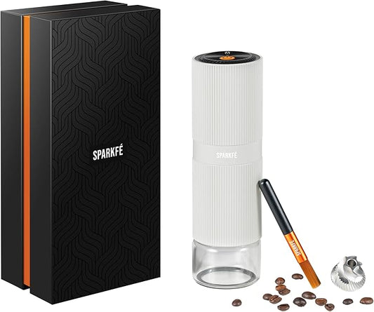Portable Electric Coffee Grinder, Rechargeable Handheld Grinder with Stainless Steel Conical Burr