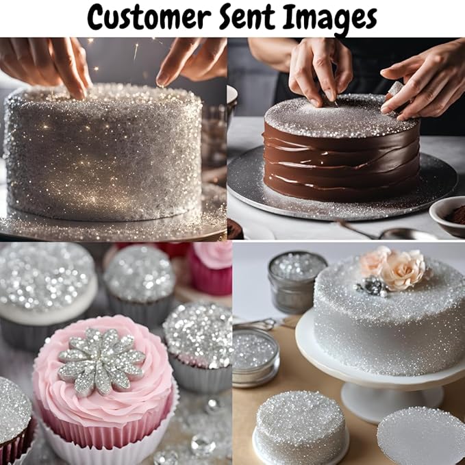 Dazzle Dust Edible Glitter Sprinkles for Cake Decorating, Drinks, Cookie, Icing, Dessert