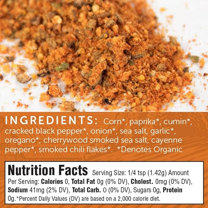 FreshJax Organic Smokey Southwest Grill Seasoning (6.1 oz Bottle) Non GMO, Gluten Free, Keto