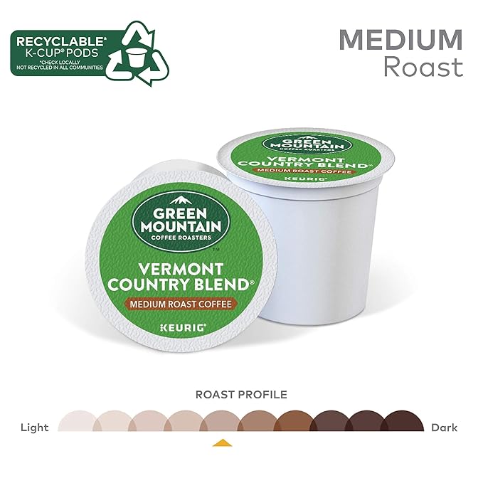 Green Mountain Coffee Roasters Vermont Country Blend Keurig Single-Serve K-Cup Pods, Medium Roast
