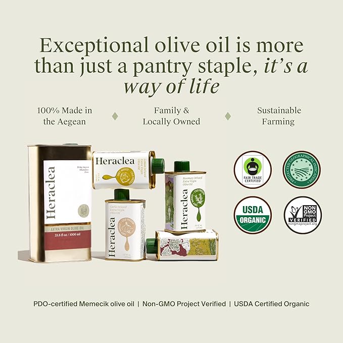 Heraclea - Everything Oil - Extra Virgin Olive Oil - Organic Olive Oil - Extra Virgin - Cold
