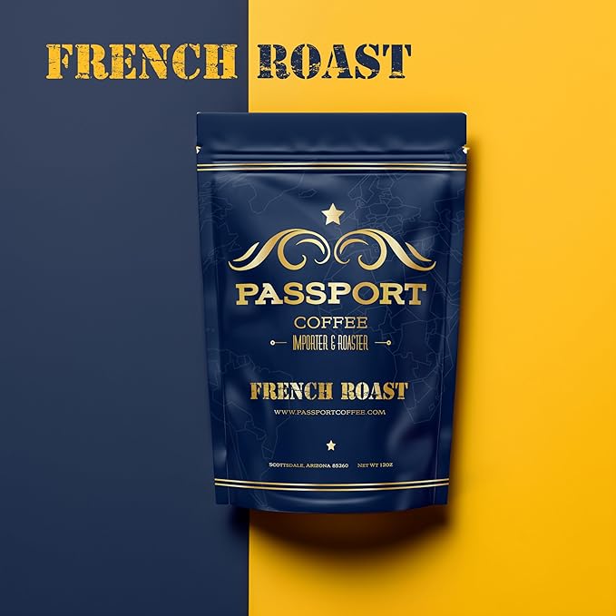 Passport Coffee French Roast ??Central & South American Blend of dark roast coffee, with flavor