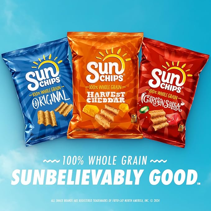Sunchips Multigrain Snacks Harvest Cheddar, 7 Oz