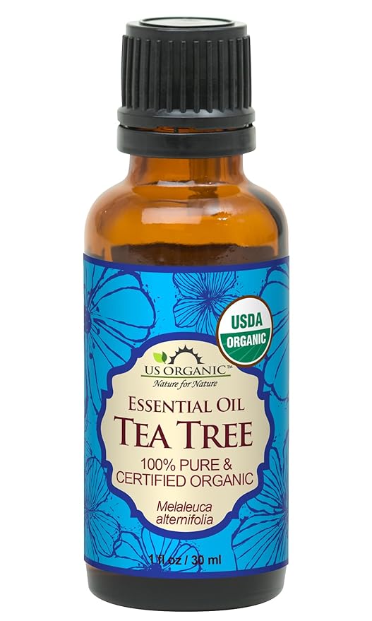 US Organic 100% Pure Tea Tree Essential Oil, Steam Distilled, USDA Certified Organic, for Hair