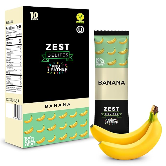 Dried Fruit Bars by Zest Delites, Fruit Leather Snacks, Healthy Snacks Pack for Adults & Kids