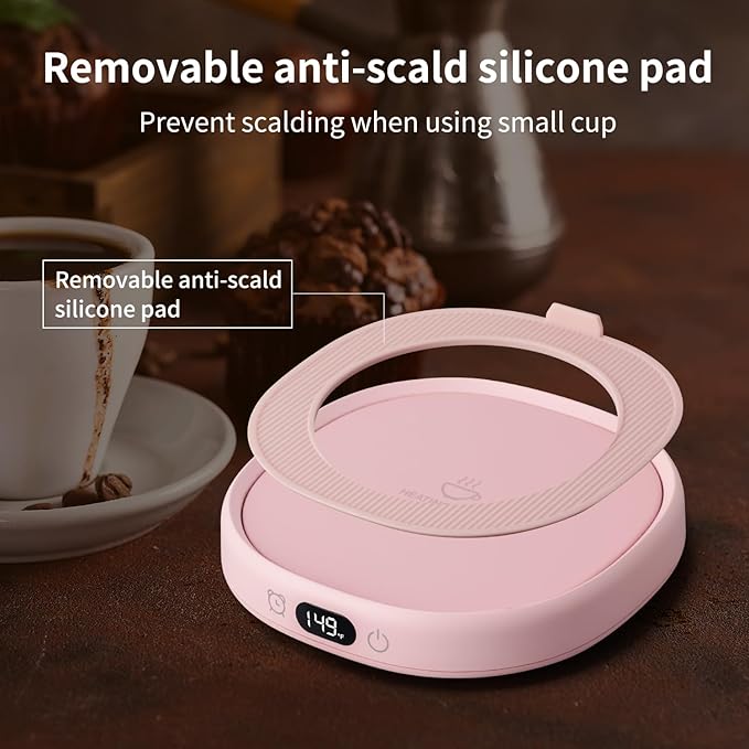 Coffee Mug Warmer & Not A Day Mug Set, Electric Cup Warmer for Desk Office Home, Beverage Warmer