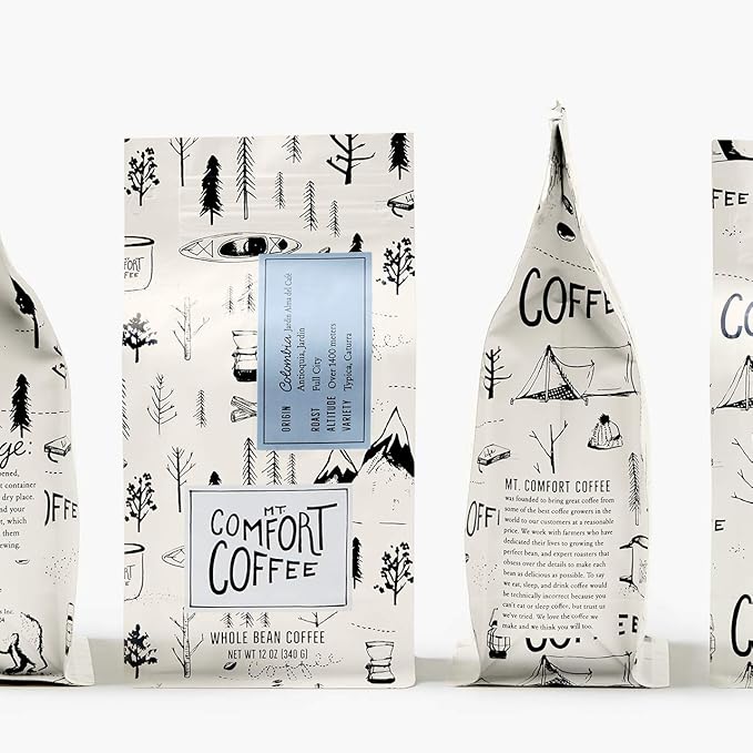Mt Comfort Coffee Colombia Full City Roast, 12 oz Bag - Bold & Robust Arabica Beans from Colombia