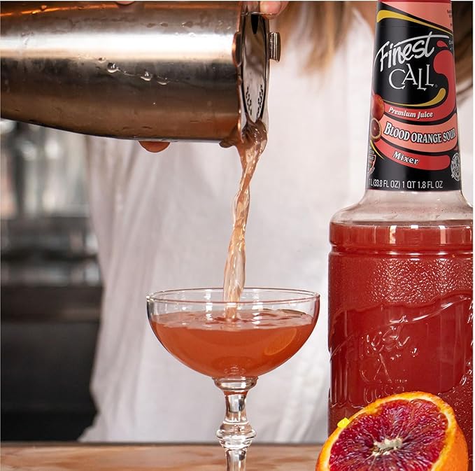 Finest Call Premium Blood Orange Sour Drink Mix, 1 Liter Bottle (33.8 Fl Oz), Pack of 6