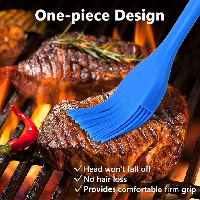 Silicone Basting Pastry Brush Set 4 Pack Heat Resistant Spread Oil Butter Sauce for BBQ Grill