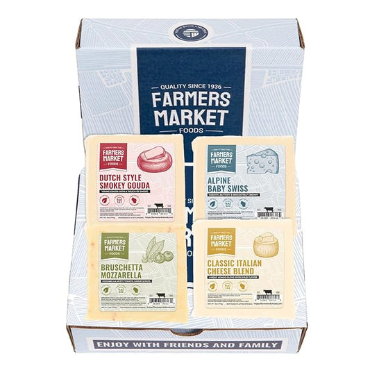 Farmers Market, Gluten Free, Keto, Paleo, Low Sodium, Zero Sugar, Wisconsin Cheese Gift Sets, 6oz 4